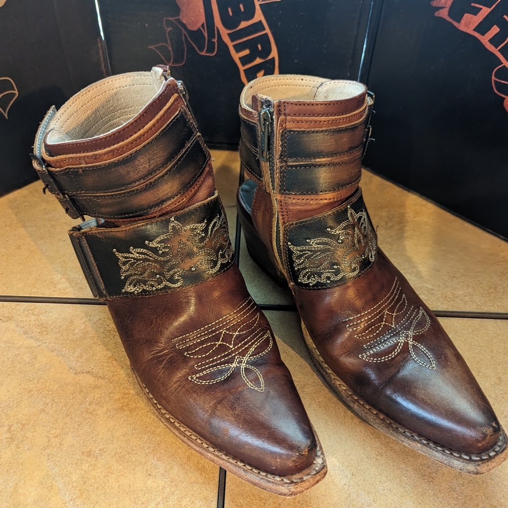 Freebird by Steven Brown and Black Ankle Boots with Vintage Appeal